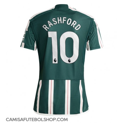Camisa de time de futebol Manchester United Marcus Rashford #10 Replicas 2º Equipamento 2023-24 Manga Curta